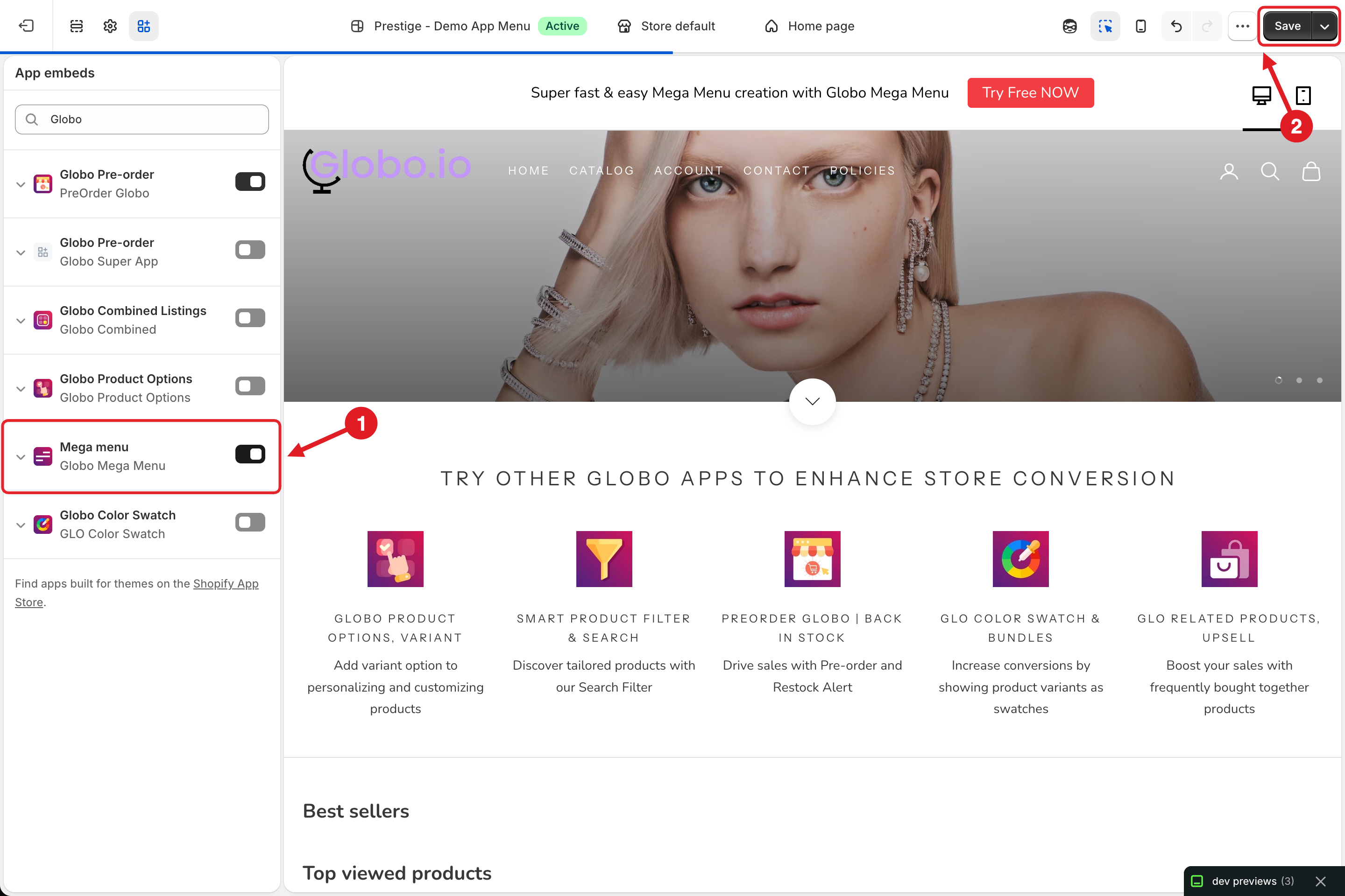App embeds