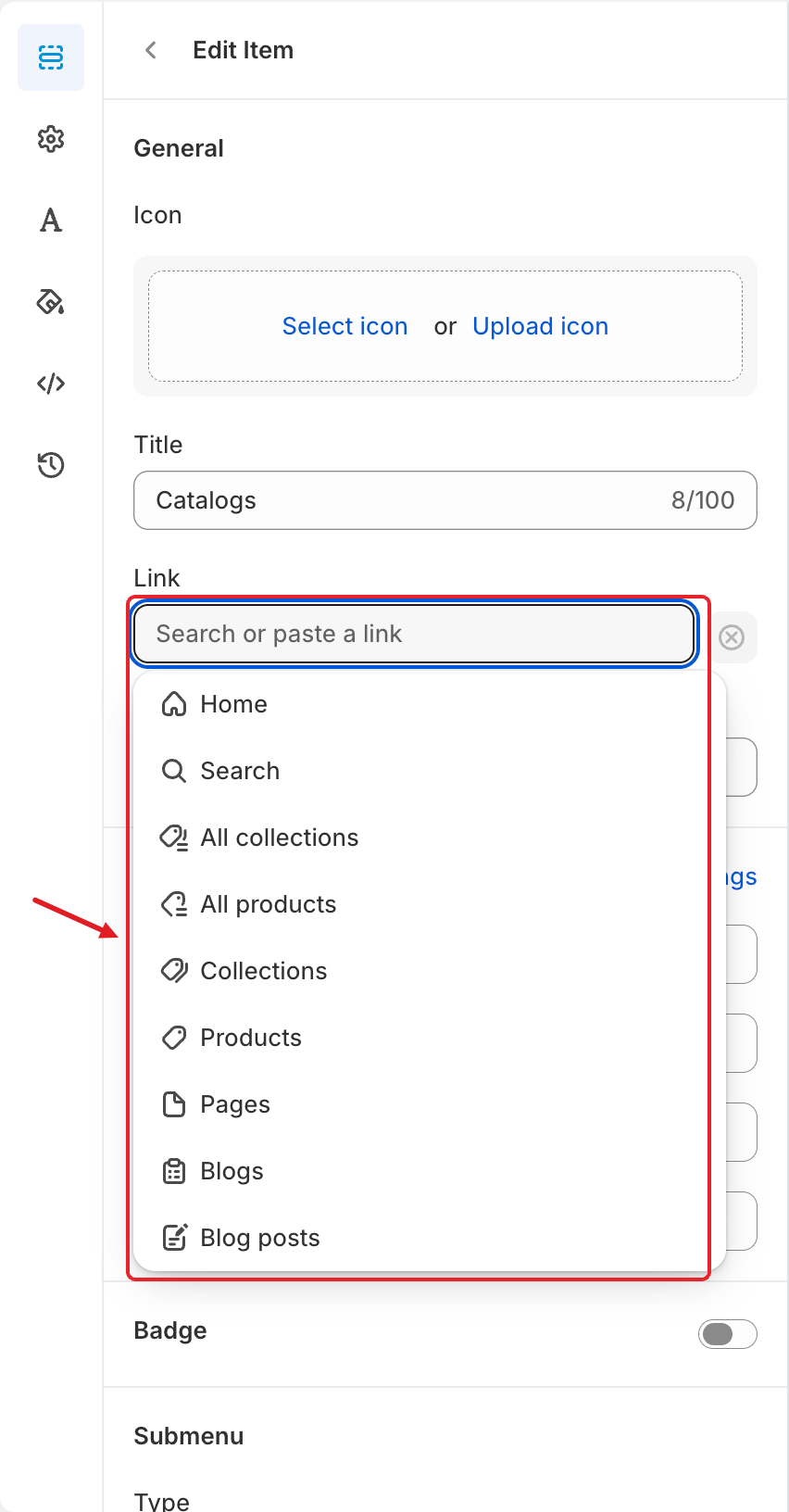 Link picker